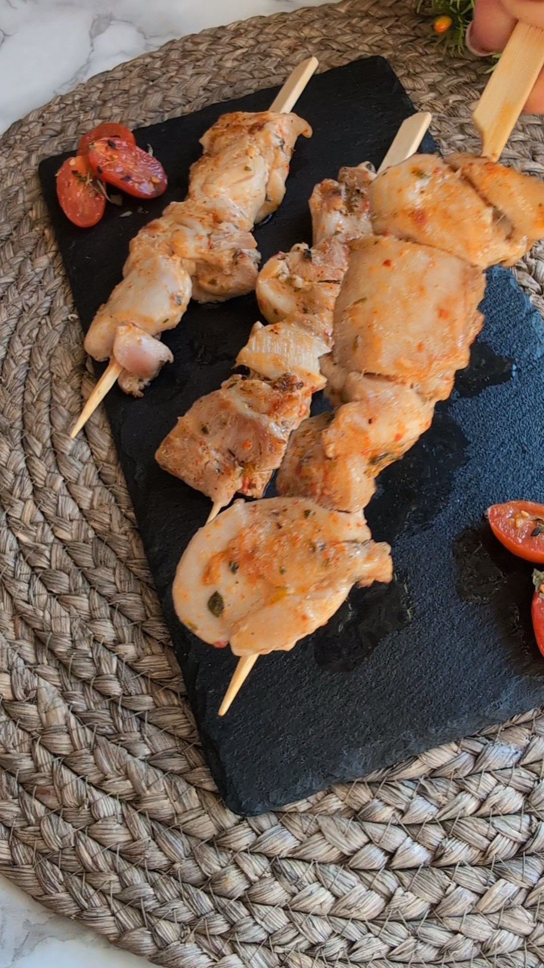 pollo, brocheta, pinchito