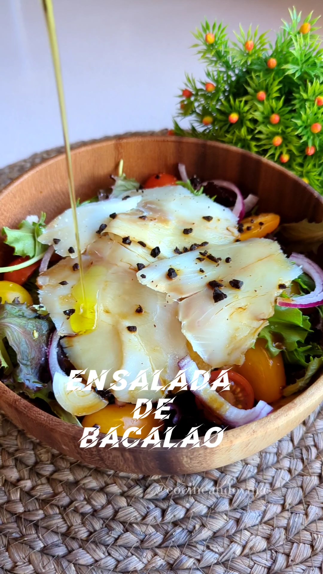 ensalada de bacalao y naranja