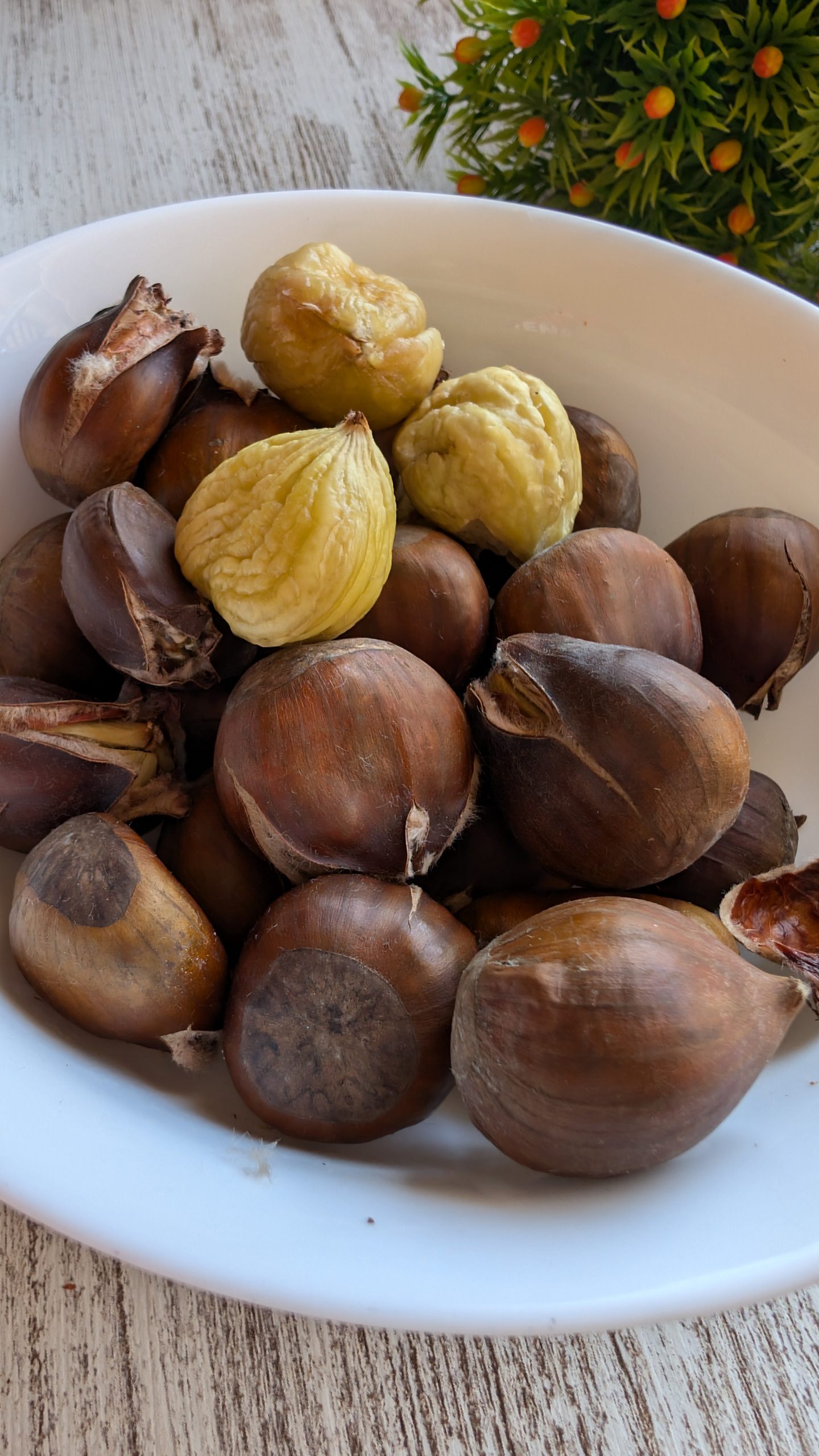 castañas al microondas