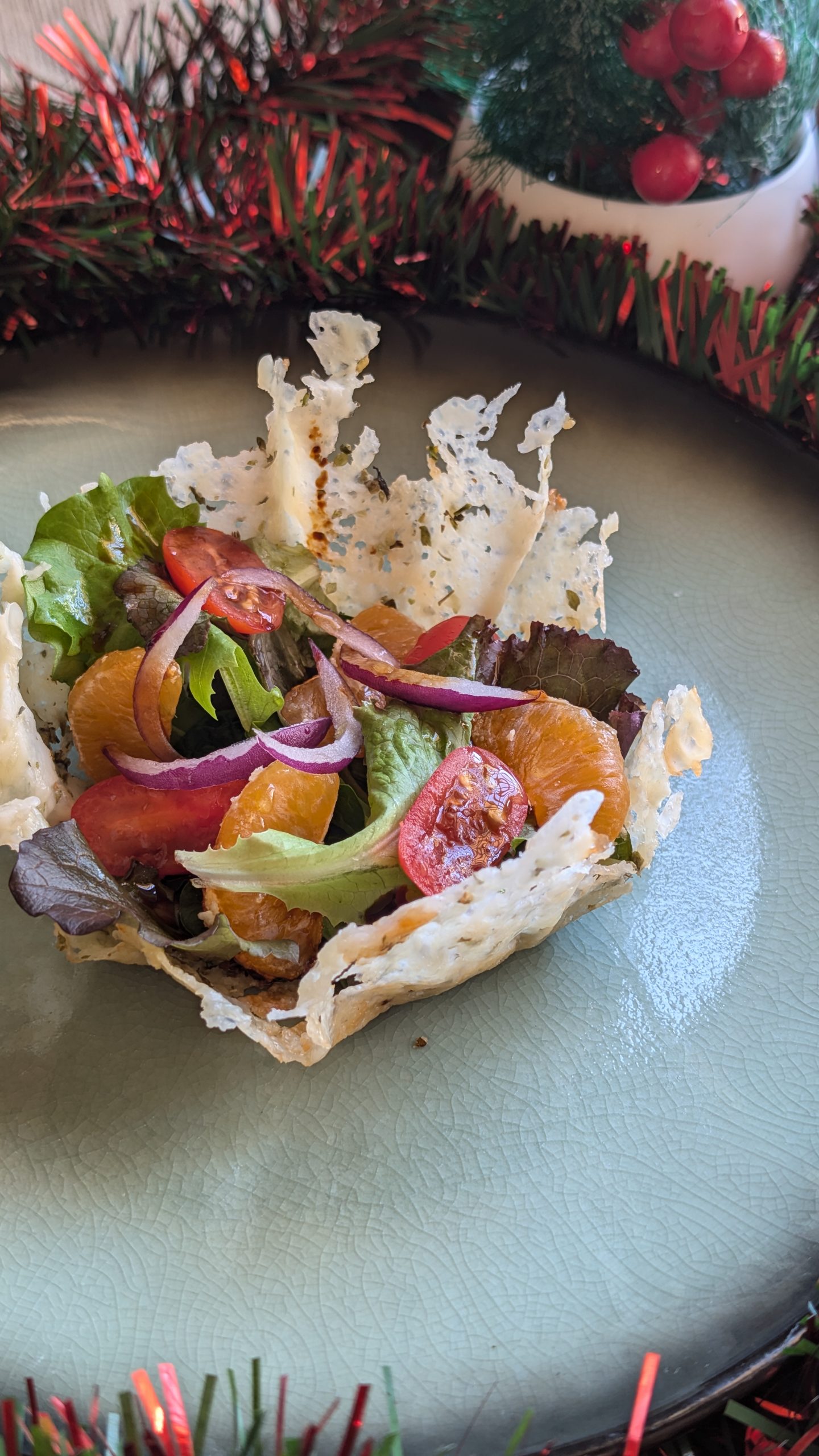 ensalada, brotes, queso