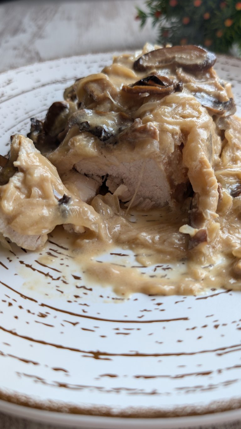Pollo En Salsa De Amontillado y Setas